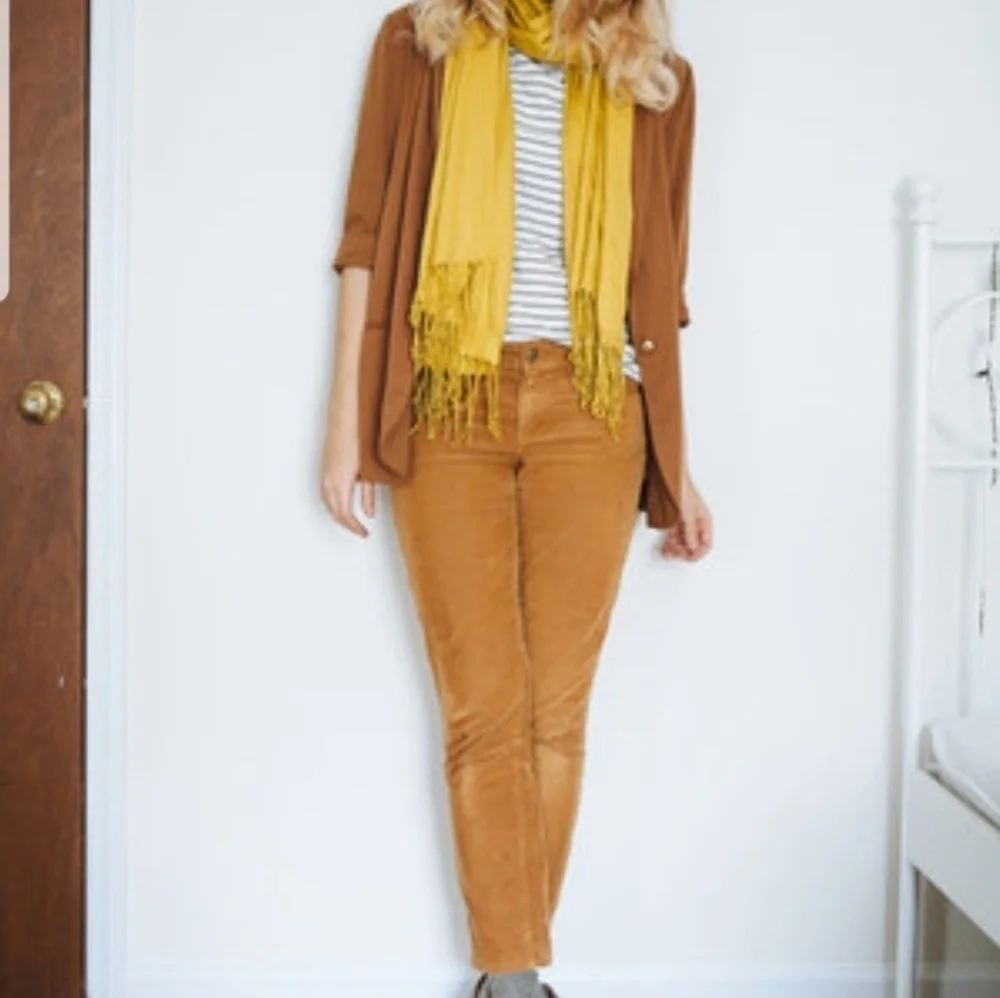 J crew Courdaroy Matchstick skinny pants size 26